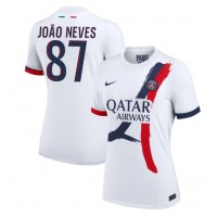 Paris Saint-Germain Joao Neves #87 Fotballklær Bortedrakt Dame 2024-25 Kortermet